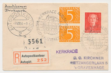 Aangetekend/Stempel Autopostkantoor Kerkrade 1954 Muziekconcours