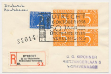 Aangetekend / Stempel Utrecht 1956 - Utr. Philatelisten Ver.