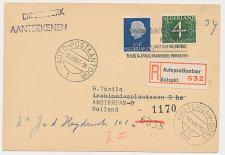 Aangetekend / Stempel Autopostkantoor Vierhouten 1957 IYHF NJHC 