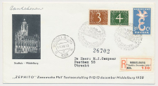 Aangetekend / Stempel Middelburg 1958 Filatelie Tentoonstelling