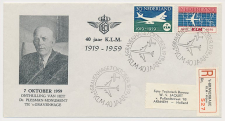 Aangetekend / Stempel s Gravenhage 1959 - KLM 40 Jaar