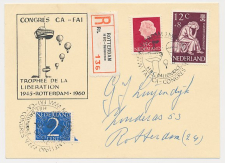 Aangetekend / Stempel Rotterdam 1960 FAI-CA-Congres - Ballonrace