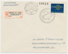 Aangetekend / Stempel Bergen op Zoom 1960 Postzegeltententoonst.