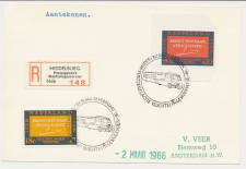 Aangetekend/Stempel Middelburg 1966 Postzegelactie Vluchtelingen