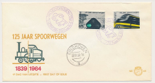 FDC / 1e dag Em. 125 Jaar Spoorwegen 1964 - E65 - Wonderland