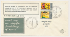 FDC / 1e dag Em. Kind 1965 - E76 - Blokgedeelte - Opdruk