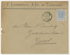 Puntstempel 207 IJzendijke - Gent Belgie 1891 - Grenstarief
