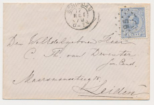 Puntstempel 95 Schiedam - Leiden 1879