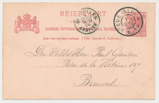 Grootrondstempel Ede (Gld.) - Brussel Belgie 1904