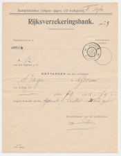 Grootrondstempel Grouw 1906 - Kwitantie Rijksverzekeringsbank