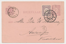 Grootrondstempel Nijmegen - Antwerpen Belgie 1895