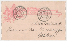 Grootrondstempel Overveen - Coblenz Duitsland 