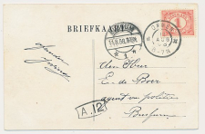 Grootrondstempel Ommen - Bussum 1908