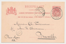 Grootrondstempel Oosterbeek - Brussel Belgie 1905