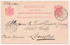 Grootrondstempel Overveen - Lourdes Frankrijk 1900
