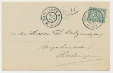 Grootrondstempel Ommelanderwijk - Harlingen 1908