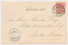 Grootrondstempel De Steeg - Baden-Baden Duitsland 1905