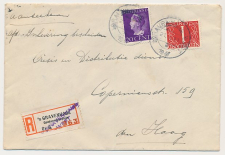 Aangetekend s Gravenhage West 1947 - Overstempeld strookje 