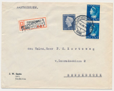 Aangetekend Eindhoven Hoogstraat 1948 - Overstempeld strookje