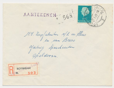 Aangetekend Rotterdam Pendrecht 1963 - Overstempeld strookje 