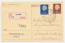 Aangetekend Tilburg Enschotsestraat 1962 -Overstempeld strookje 