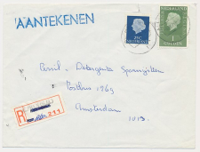 Aangetekend Alphen Gld 1970 - Overstempeld strookje Herwenen