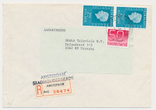 Aangetekend Amsterdam Stadhouderskade 1982 Overstempeld strookje