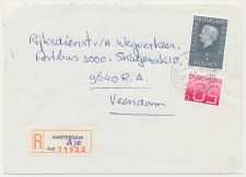 Aangetekend Amsterdam A je 1981 - Overstempeld strookje