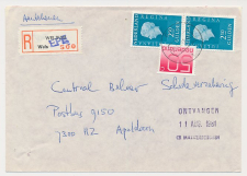 Aangetekend Epe 1981 - Overstempeld strookje Welsum