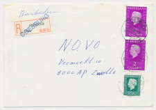Aangetekend Doesburg 1980 - Overstempeld strookje Hummelo