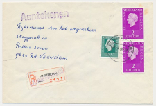 Aangetekend Duivendrecht 1981 - Overstempeld strookje Amsterdam