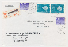 Aangetekend Vriezenveen 1981 - Overstempeld strookje Daarlerveen