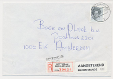 Aangetekend Rotterdam Slag 1987 Overstempeld strookje IJsselmond