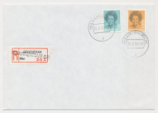 Aangetekend Maartensdijk 1992 - Overstempeld strookje Groenekan 