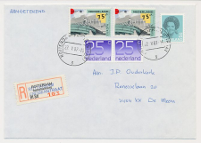 Aangetekend Rotterdam Frobenstraat 1987- Overstempeld strookje