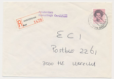 Aangetekend Amsterdam Onneslaan 1984 - Overstempeld strookje