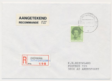Aangetekend Scherpenzeel 1991 - Overstempeld strookje Overberg  
