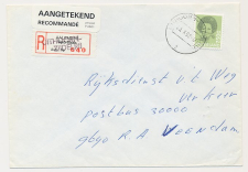 Aangetekend Uithoorn 1992- Overstempeld strookje Aalsmeer