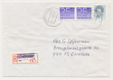 Aangetekend Denekamp 1992 - Overstempeld strookje Oldenzaal