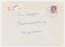 Aangetekend Tiel 1985 - Overstempeld strookje Ommeren