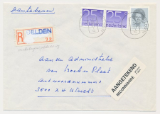 Aangetekend Delden 1992 - Overstempeld strookje Haaksbergen