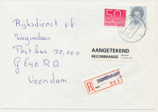 Aangetekend Denekamp 1992 - Overstempeld strookje Oldenzaal