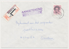 Aangetekend Rijnsburg 1983 - Overstempeld strookje Katwijk