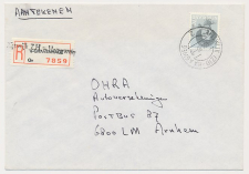 Aangetekend Rijswijk 1989 - Overstempeld strookje s Gravenhage