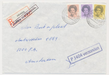 Aangetekend Arnhem Oostburgwal 1985 - Overstempeld strookje 