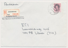 Aangetekend Amsterdam Antoniesbree 1984 - Overstempeld strookje 
