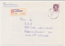 Aangetekend Schiedam Rietveldpad 19?? - Overstempeld strookje 