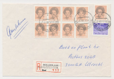 Aangetekend Surhuisterveen 19- Overstempeld strookje Boelenslaan