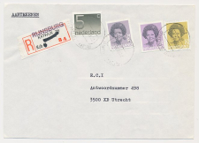 Aangetekend Rijnsburg 1983 - Overstempeld strookje Katwijk