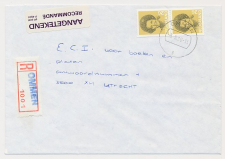 Aangetekend Ommen 1990- Gestempeld strookje 